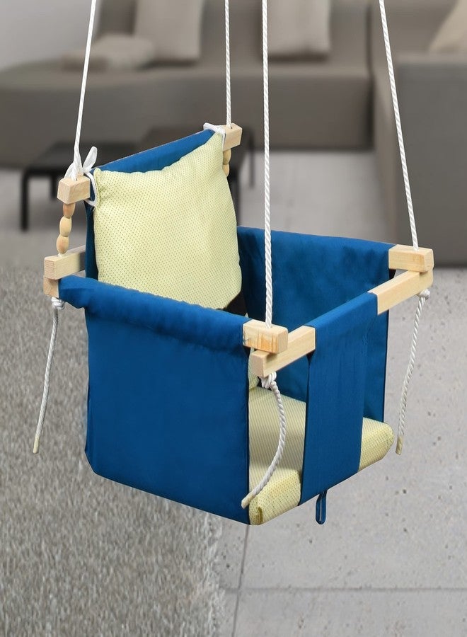 VIXERA Swing for Kids | Baby Swing Hanging Indoor Outdoor | Kids Swing | Jhula for Baby | Baby Garden Swing | Jhula for Kids | (6 Months to 3 Years) (Up to 25 kg) (D Blue) - Image 1